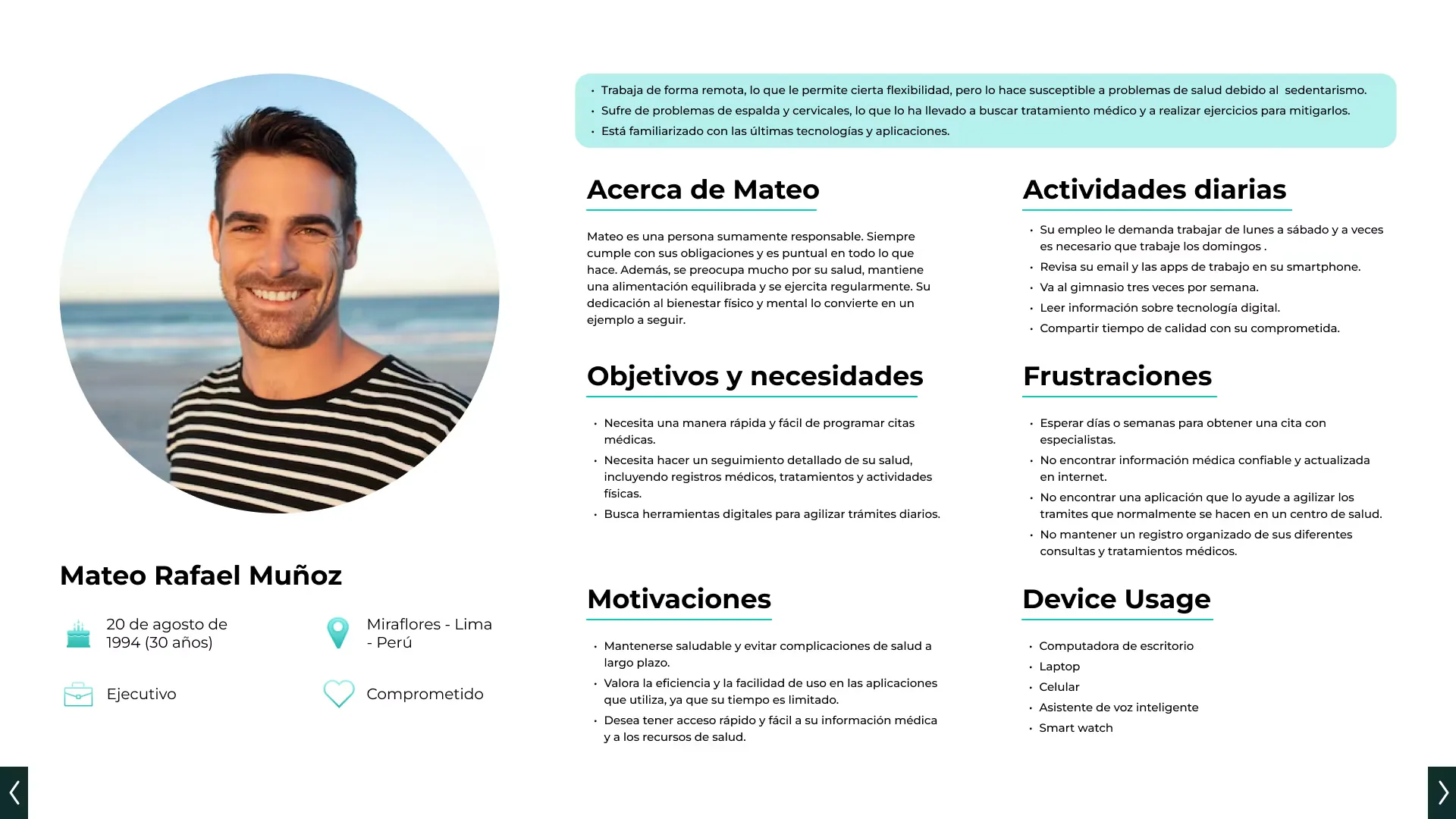 Mateo Rafael Muñoz, ejecutivo que trabaja desde casa