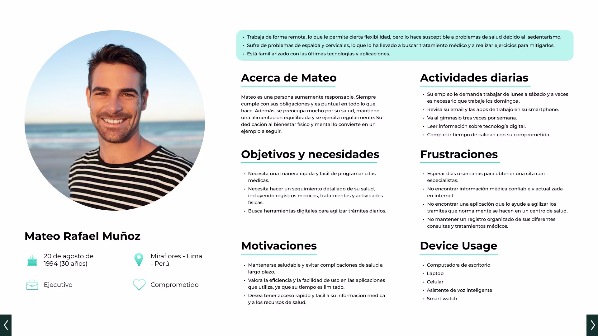 Mateo Rafael Muñoz, ejecutivo que trabaja desde casa